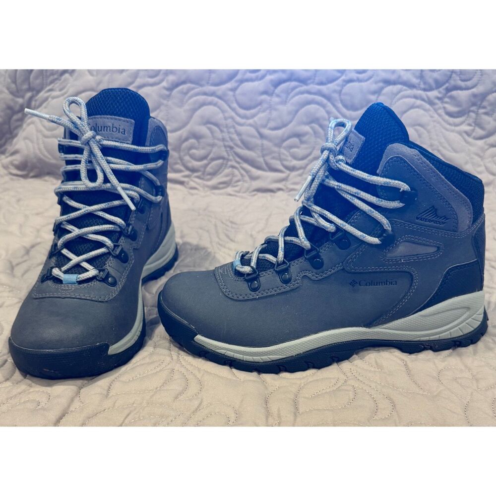 Columbia Women's Waterproof Hiking Boots Gray/Blue Size 7.5
